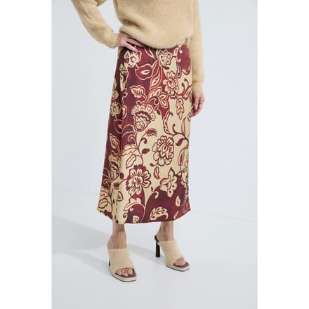 Josephine & Co Adeline Skirt Camel Print Maat: 40 | Midi Rokken Outlet | Dames | Beige
