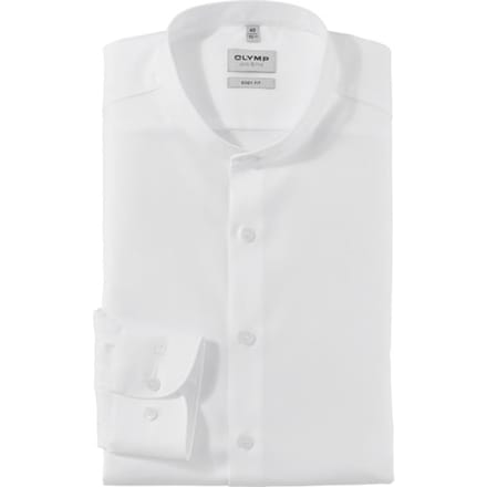 OLYMP Level 5 body fit overhemd - twill - wit - Strijkvriendelijk - Boordmaat: 46