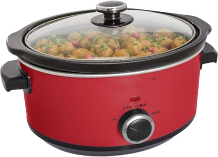 Core® Slowcooker met timer - Slowcooker - Crockpot - Rood - 24cm x 31cm x 18cm