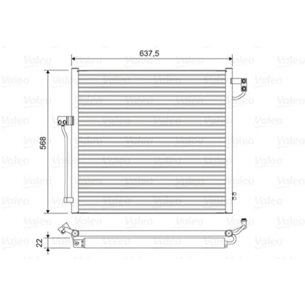 Condensator, airconditioning VALEO 822623