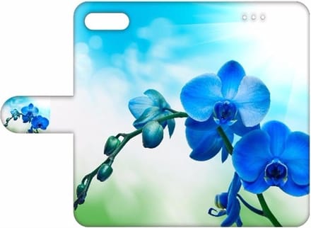 Apple iPhone 7 Plus | 8 Plus Hoesje Orchidee Blauw - Cadeau voor je Moeder