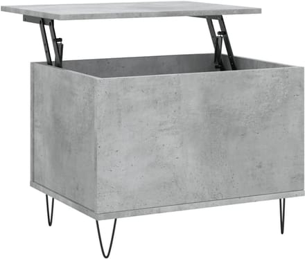 Salontafel Met Betonlook 60x45 cm - Hout met Skeletstructuur