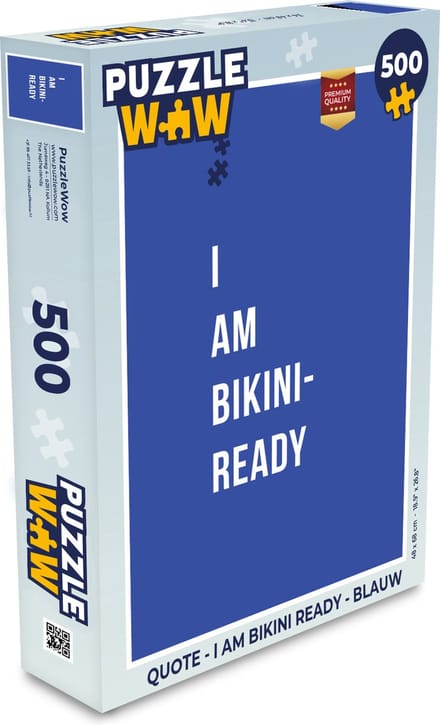 Puzzel Quote - I am bikini ready - Blauw - Legpuzzel - Puzzel 500 stukjes