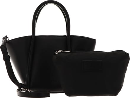 SEIDENFELT MANUFAKTUR Schoudertas Lyngby Mini Shopper Black Zwart
