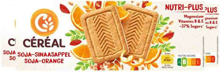 3x Céréal Koekjes Soja-Sinaasappel 280 gr