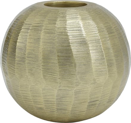 PTMD Kikie Gold aluminium candle holder sphere M