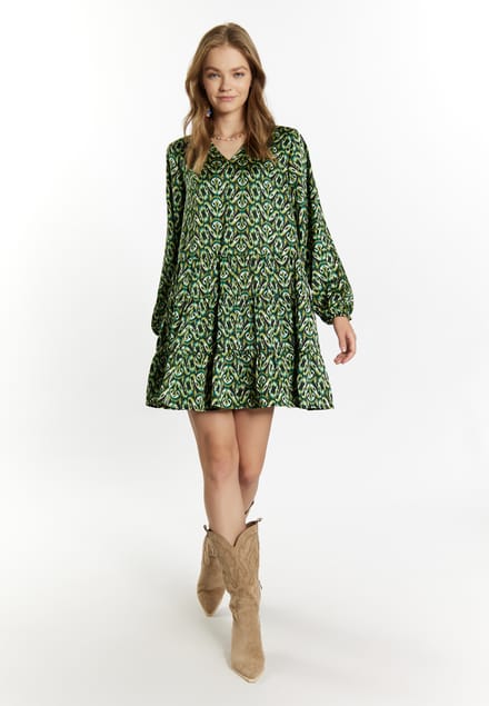 IZIA Jurk Dames Groen Veelkleurig