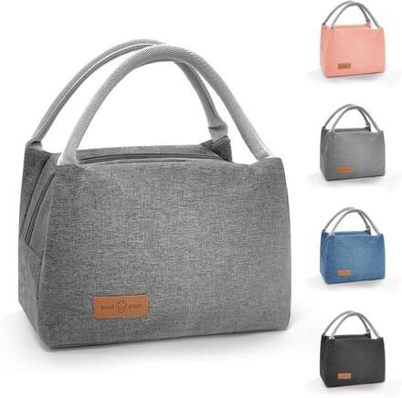 Isolerende Lunchtas voor Vrouwen en Mannen, Waterdichte Koeltas, Draagbaar en Praktisch, Grijs, Groot Formaat
