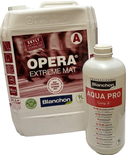 Blanchon Opera biobased parketvernis extreme mat 9 l + hardner 1l