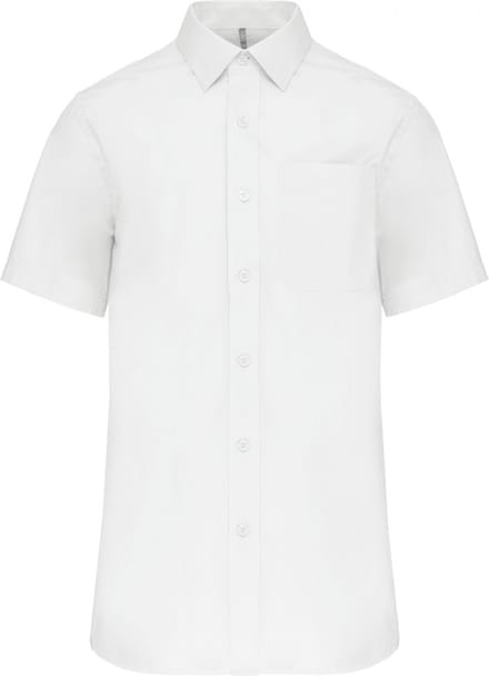 Kariban Heren poplin overhemd korte mouwen K543 - White - M