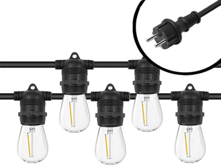 10m Arena Eco Prikkabel – Vaste lampen – Warm Wit 2700K