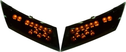 DMP knipperlicht achter Piaggio Zip 2000 wegloop zwart audi look