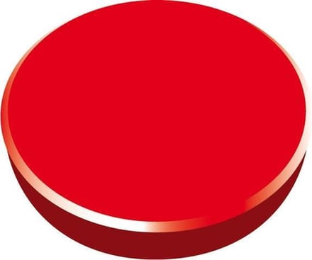 Magneet Alco 38mm rond blister a 2 stuks rood