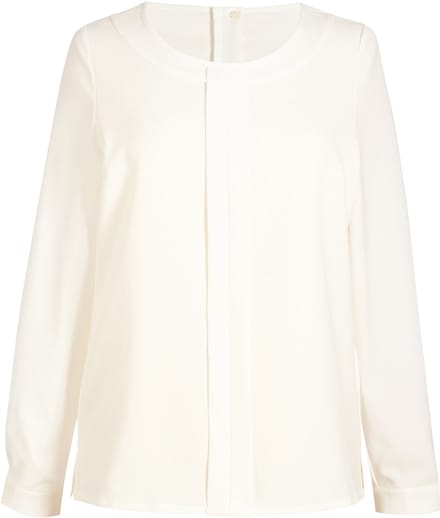 Brook Taverner Riola Crepe de Chine blouse BT2264 - Cream - 36 EU (8 UK)