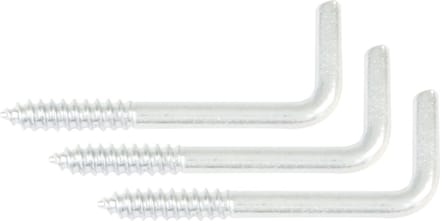 AMIG Schroefhaken - 30x - staal - 40 mm - wit - DHZ ijzerwaren - bevestigingsmaterialen - A merk