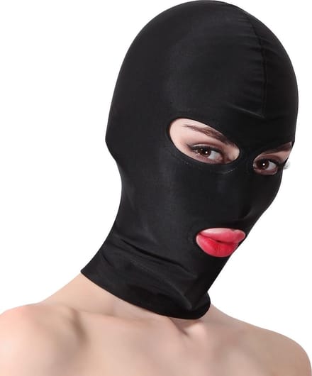 Banoch - Mask/3 hole Black - Spandex Masker - BDSM - Zwart