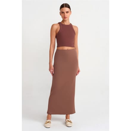 Hoge Taille Maxi Potloodrok