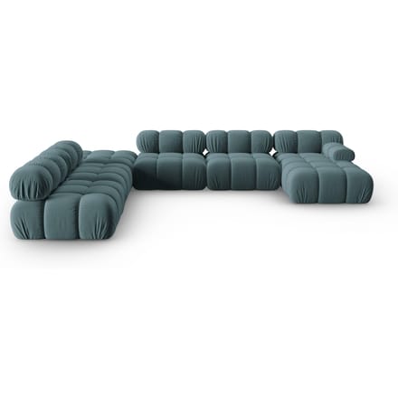 Modulaire-U-bank Tropea links velvet | Milo Casa