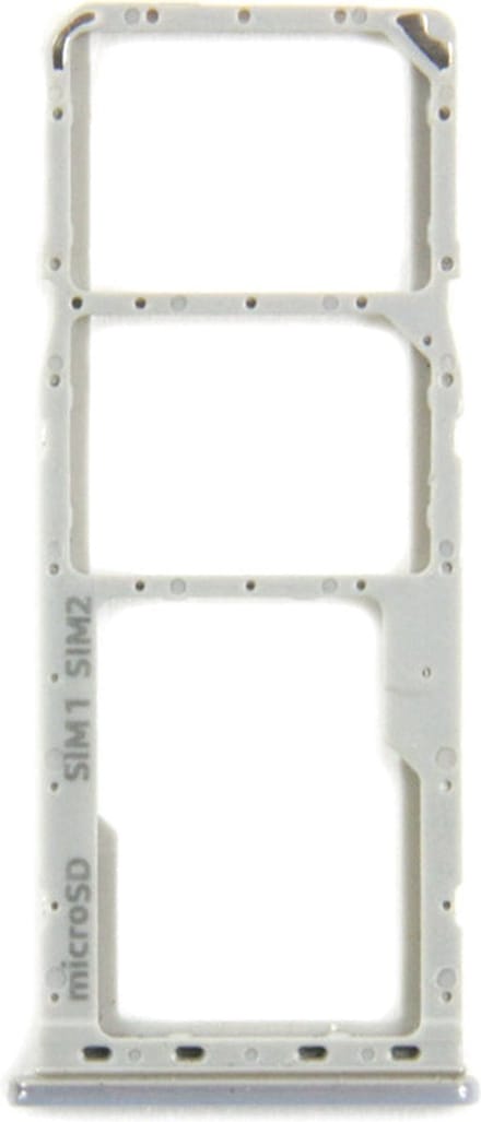 Voor Samsung A51 Sim/SD Kaarthouder Zilver