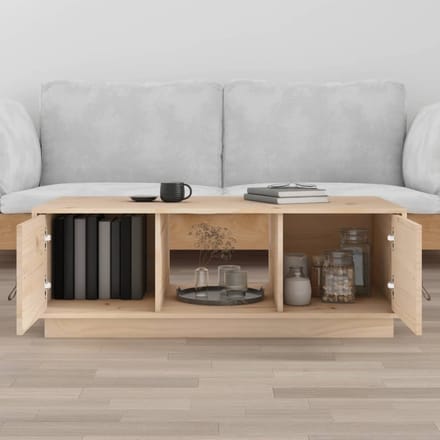 vidaXL - Salontafel - 100x50x35 - cm - massief - grenenhout