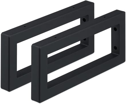 Plankdrager - set van 2 - 35 cm - voor planken en wastafels - staal - zwart