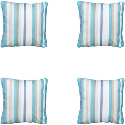 Madison - Sierkussen Righe azure - Ca. 50x50 cm - Set van 4