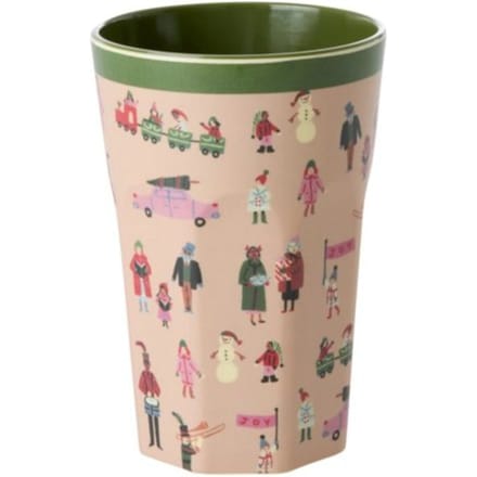Rice melamine beker met kerstprint, 400 ml