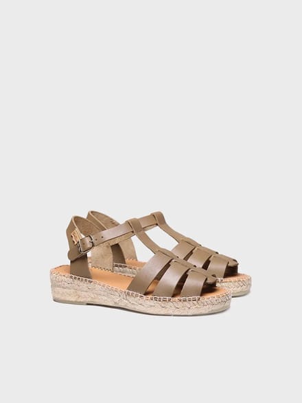 Platte leren jelly sandalen voor dames | EMMA