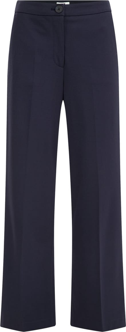 WE Fashion Dames wide leg pantalon met stretch