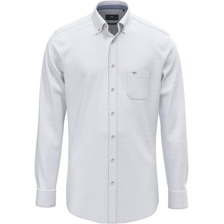 Fynch-Hatton Overhemd Fine Stripe Washed Oxford New Breeze / male