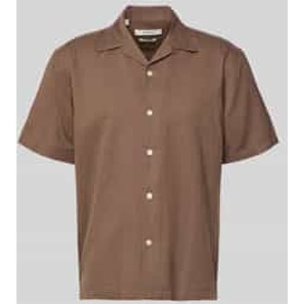 relaxed fit vrijetijdsoverhemd van mix van katoen en linnen model 'RLXCLAY'
