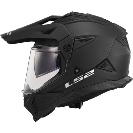LS2 MX702 Pioneer II Mat Zwart Adventure Helm - Helm
