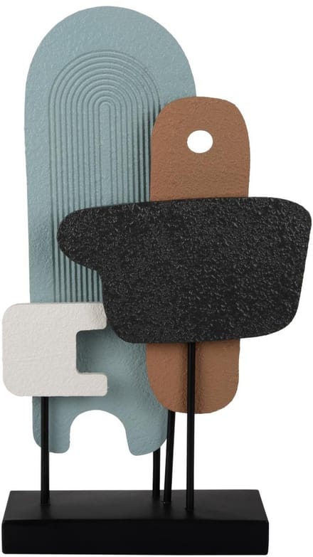 Present Time Ornament Abstract Art - Multicolor - 27.5x11x49cm - Scandinavisch - MDF