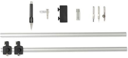 Stangpasser voor grote cirkels tot 1280 mm met accessoires