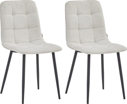 Colenis - Ela Eetkamerstoel - Set Van 2 - Beige - Linnen - Design