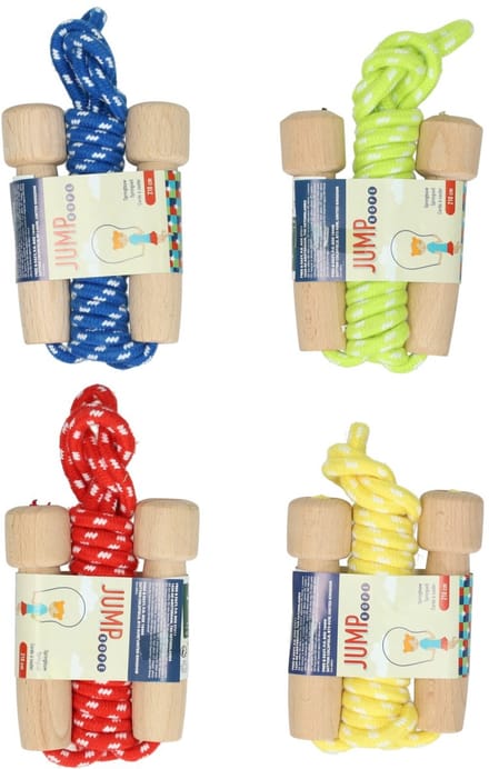 Springtouw met Houten Handvatten - 210cm