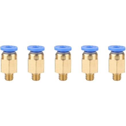 5 stuks 3D-printeraccessoires PC4M6 rechte pneumatische verbinding buitendiameter 4 mm beige