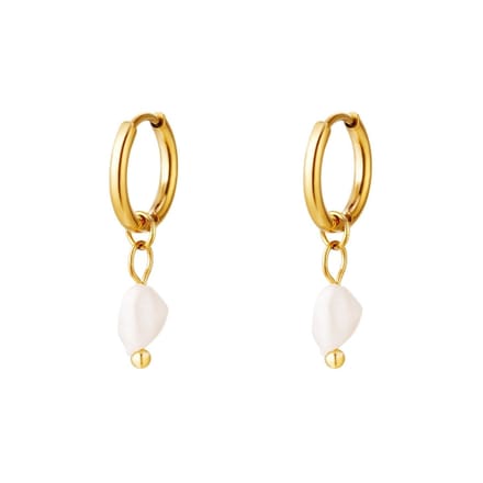 Oorbellen - Pearl - Zoetwaterparel - Goudkleurig