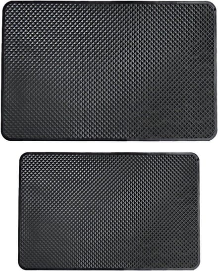 Antislip dashboardmat voor auto | Set van 2 | Voor mobiele telefoon, zonnebril, sleutels | Hittebestendig PU-materiaal