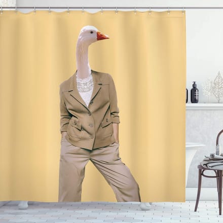 ABAKUHAUS Douchegordijn – Hipster – 175x200 cm – Pastel Bruin