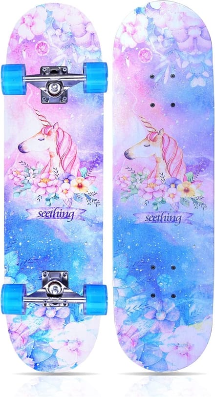 Skateboard - Longboard Deck - Straat Cruisen - 7 Laags Esdoorn - 90 x 20 cm - Roze