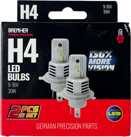 h4 led-lampenset - krachtige 30w verlichting - 6500k daglichtkleur
