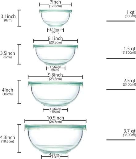 stainless steel salad bowls with airtight lid,4 stuks