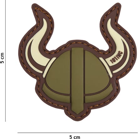 101 Inc Embleem 3D Pvc Viking Helm Groen/Bruin  17018