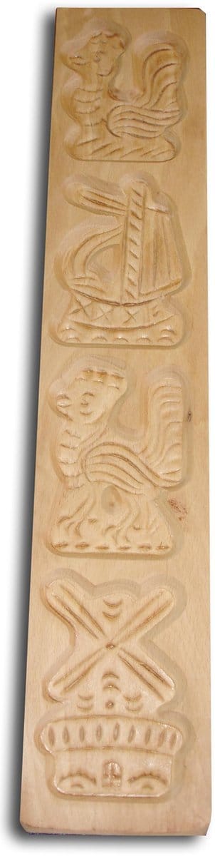 Speculaasplank 4-fig. 38x8cm