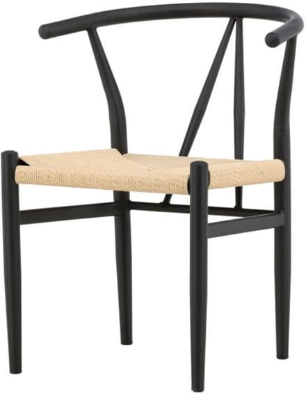 Svea - Carvalho eetkamerstoel - rattan - zwart