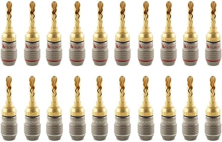 24k Vergulde Banaanstekkers voor Luidsprekerkabel - Universele Audio Connectoren (20 Stuks)