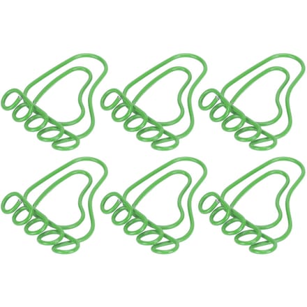 100 PCS Clips Papier Forme Pied Antidérapants Inaltérables Aspect Mignon Portables pour Bureau École vert