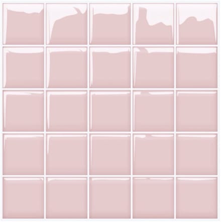 24Supply Plaktegels - 10 Stuks - Glans - Roze - 25.4x25.4cm