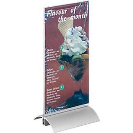 DURABLE tafelstandaard, Acrylhouder en aluminium voet, lang